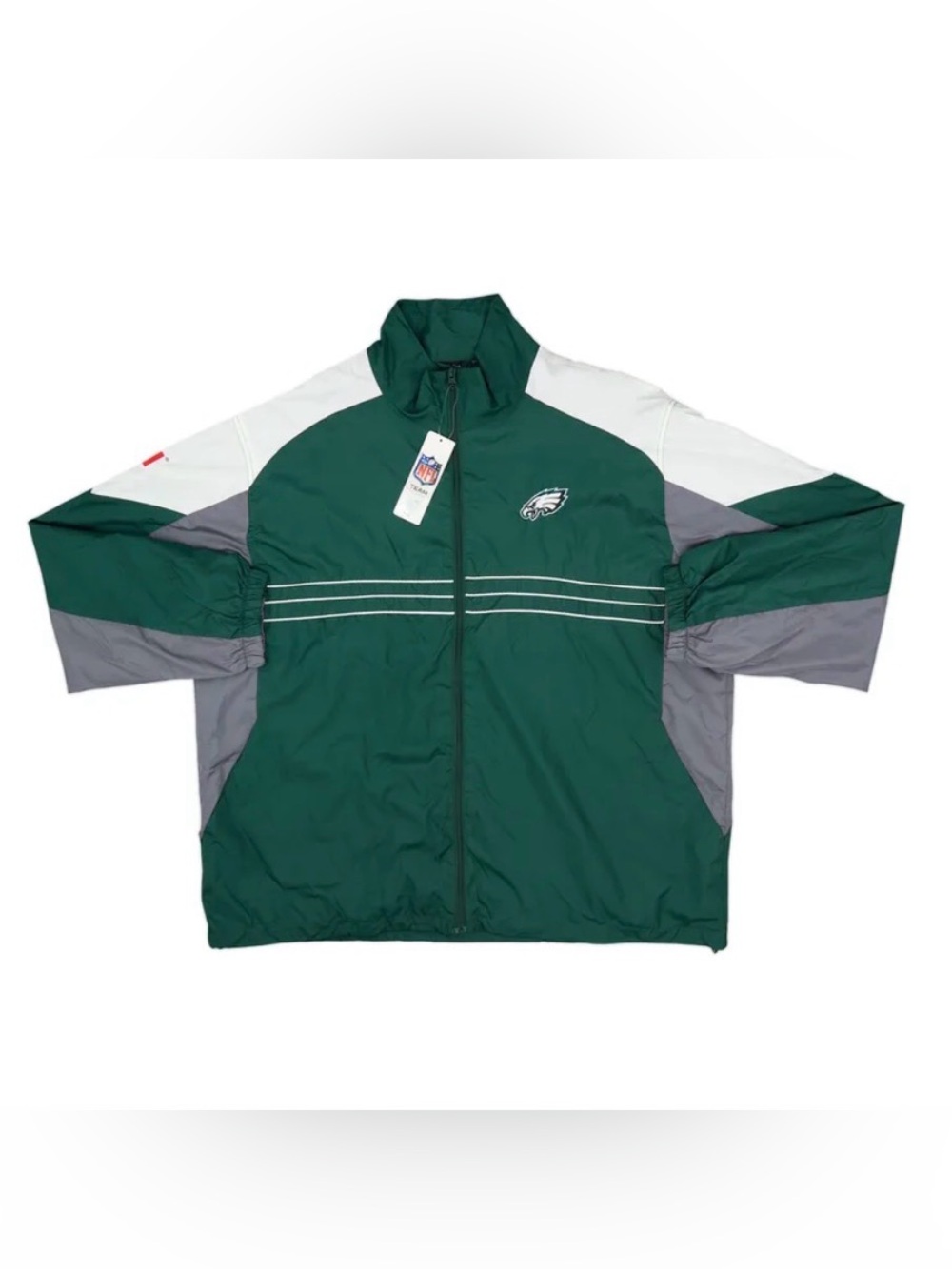 Vintage Philadelphia Eagles Reebok SI Windbreaker Jacket Men's XL Full Zip